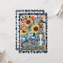 Aniversário do Rábio Floral Artístico Bird Sunflow