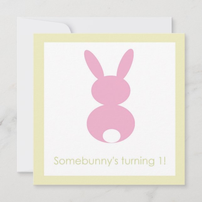 Aniversário do Salto Bunny ou Convite para Chá de  (Frente)