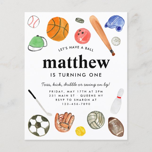 Aniversário do Star Sports Balls Kid Boy (Frente)