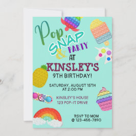 Aniversário do Tambor do Fidget do pop It Bubble