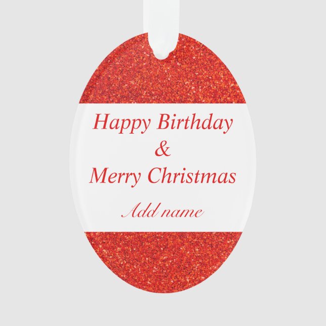 aniversário e Enfeites de natal em duas ocasiões (Frente)