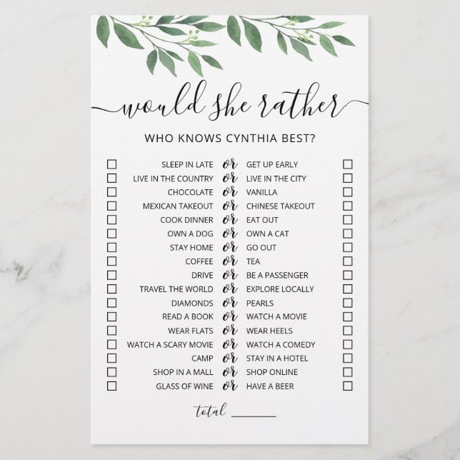 Aniversário Ela iria Preferencialmente jogo editáv (Frente)