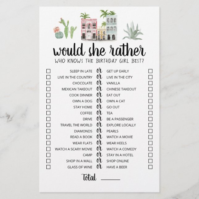 Aniversário Ela iria Preferencialmente jogo editáv (Frente)