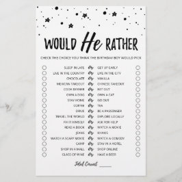 Aniversário Ele iria Preferencialmente jogo