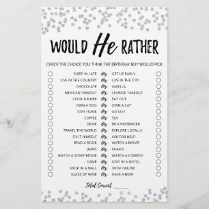 Aniversário Ele iria Preferencialmente jogo