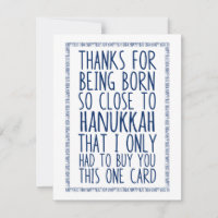 Aniversário engraçado de dezembro e Hanukkah junto