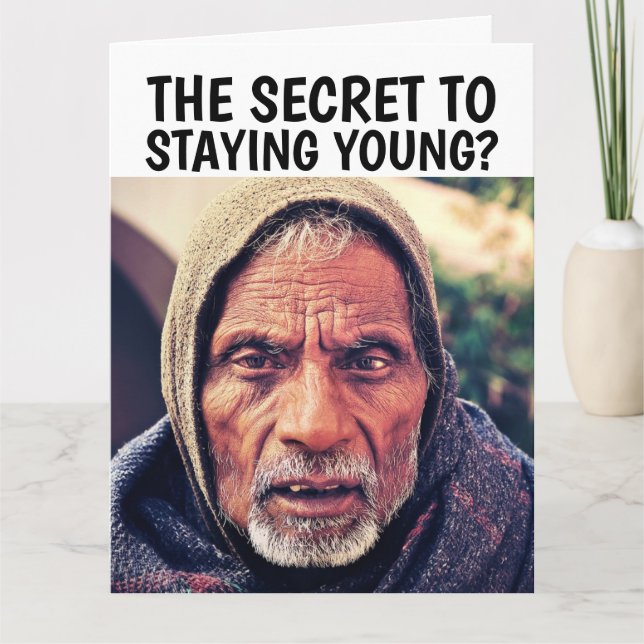 ANIVERSÁRIO ENGRAÇADO sobre o cartão (Frente)