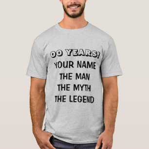 Aniversário específico da idade camisa a lenda d