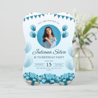 Aniversário Feliz - Convite limpo e alegre