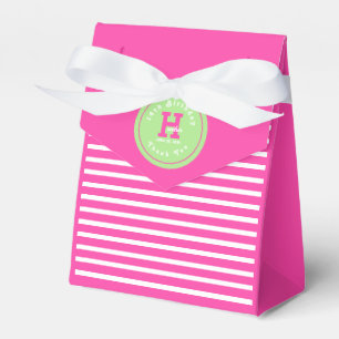 Aniversário Fita Rosa ⎮ Caixa Verde Branco