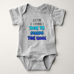 Aniversário Garoto, nome e idade, Camisa de Bolo E