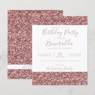 Aniversário Glitter Rosa Dourado Rosa