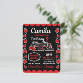 Aniversário Ladybug design Convite de convite