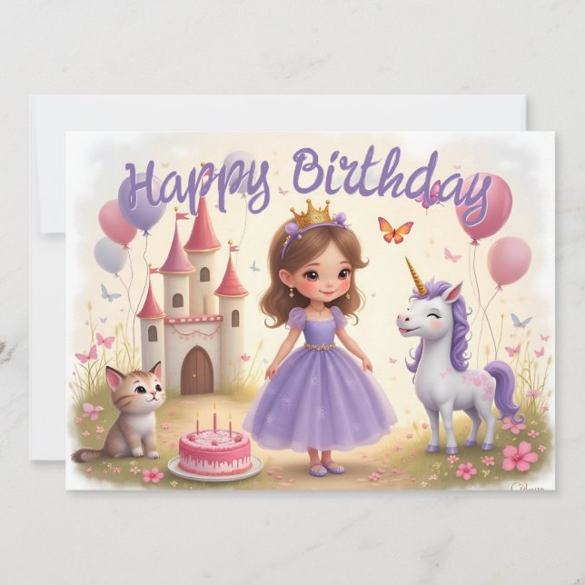 Aniversário Mágico em um Mundo de Conto de Fadas (Frente)