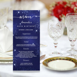Aniversário Menu Azul Foto brilhante Fatos diverti