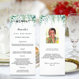 Aniversário Menu Eucalyptus greenery foto fatos di