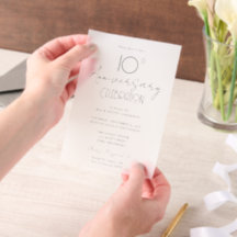 Aniversário mínimo do 10º casamento