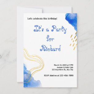 Aniversário moderno de aquarela