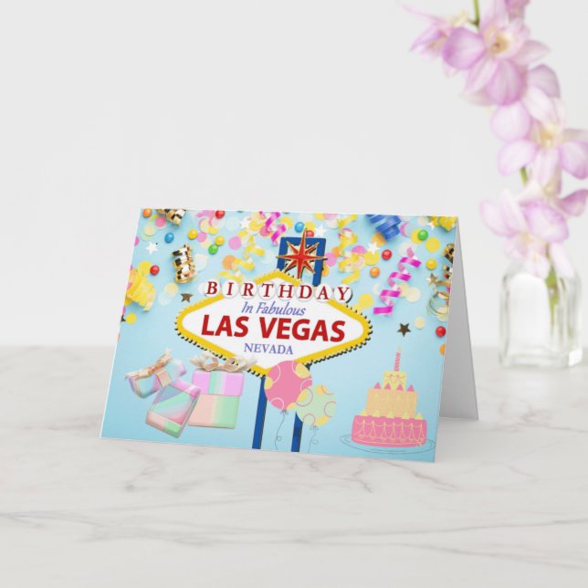 Aniversário no Cartão de Las Vegas (Orquídea)