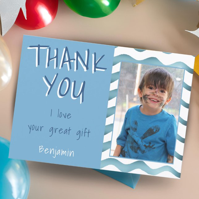 Aniversário Obrigado Crianças Cartões com fotos On (Criador carregado)