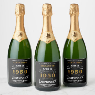 Aniversário Personalizado 1950 Legendário Negro 