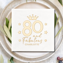 Aniversário Personalizado com Folha de Ouro 80 e F