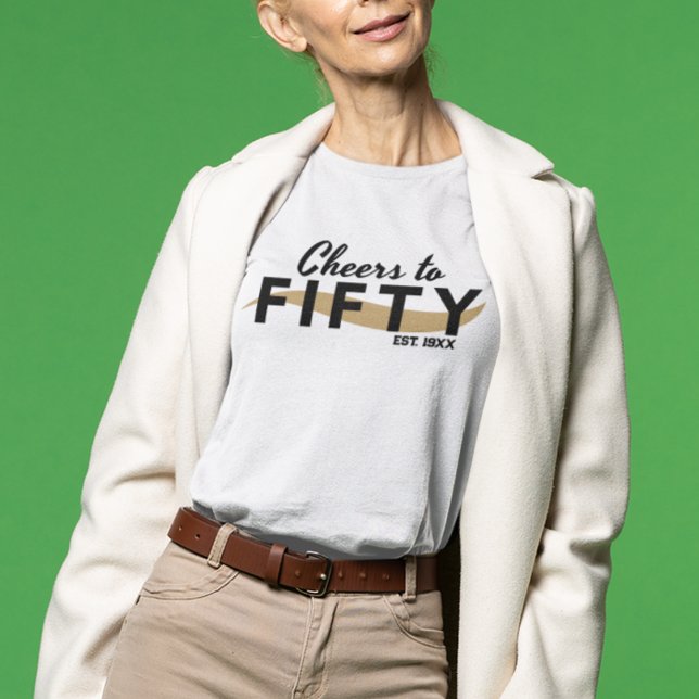 Aniversário Personalizado Moderno Da Tipografia 50 (Criador carregado)