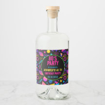 Aniversário Personalizado Neon Retro dos Anos 80 –