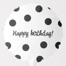 Aniversário personalizado preto e branco