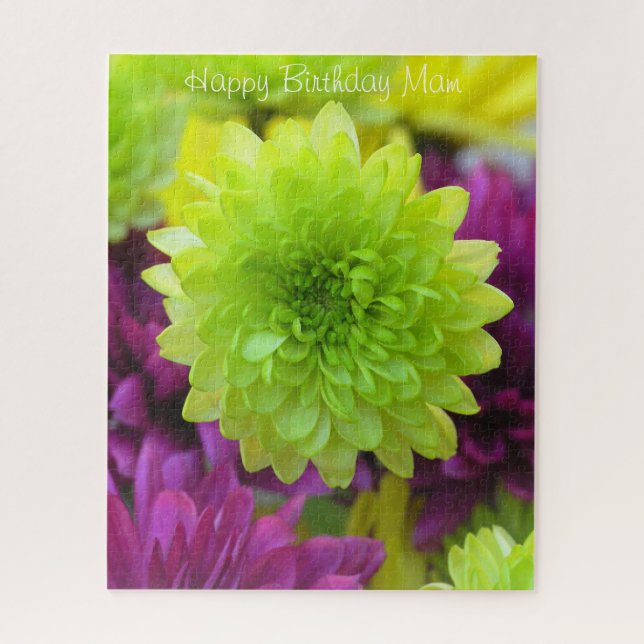 Aniversário, senhora. Quebra-cabeça de serra (Vertical)