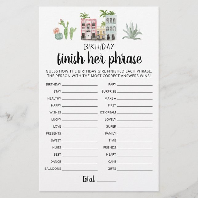 Aniversário termina seu jogo de Festa de aniversár (Frente)