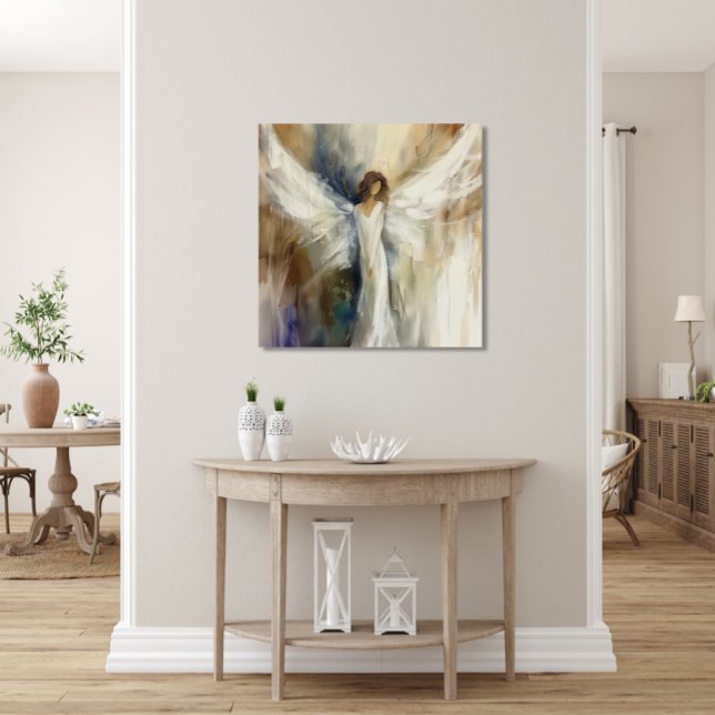 Anjo Abstrato de Impressão de canvas de Muralha de (Canvas Print Abstract Peaceful Angel in Neutral Colors All Ages Appropriate)