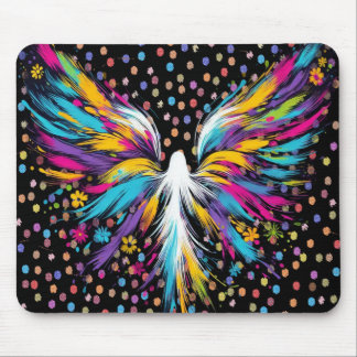 Anjo Abstrato em uma Mousepad Grossa e Robusta