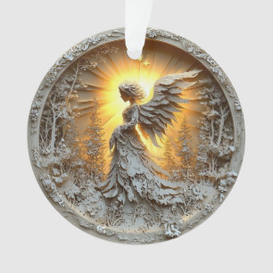 Anjo Brilhante de Ornamento acrílico