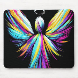 Anjo Colorido Pastel Abstrato em Mousepad de Compu