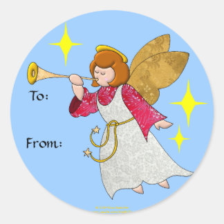 Anjo com Etiquetas de Presente de Feriado de Tromp