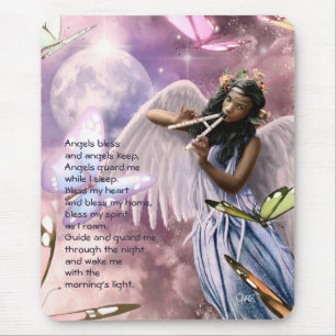 Anjo com o presente feito sob encomenda Mousepad