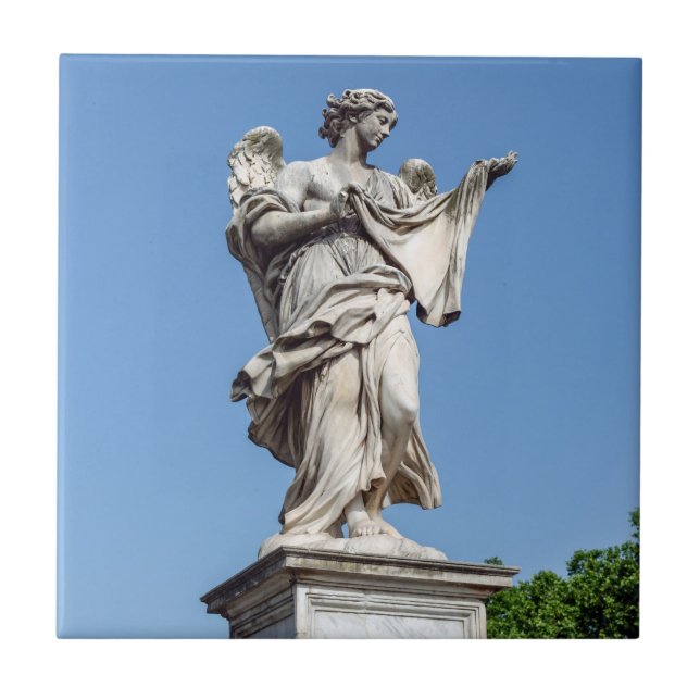 Anjo com o Sudarium - Ponte Sant'Angelo, Roma (Frente)