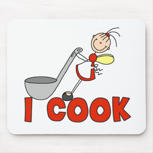 Anjo da Cozinha Eu Cozinho Mousepad (Frente)