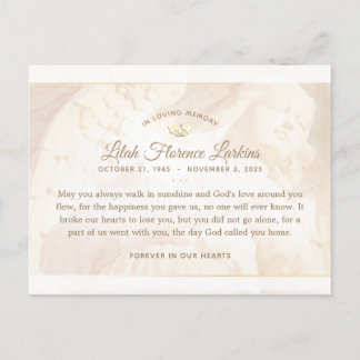 Anjo da Luz Sympathy Obrigado Cartão Postal