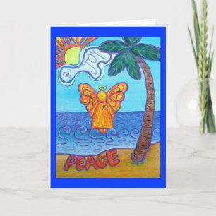 Anjo da Praia da Alegria e Paz Nota ou Cartões de 