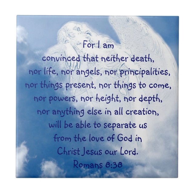 Anjo das Escrituras Inspiracional em Nuvens, Roman (Frente)