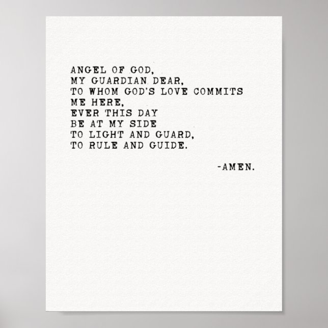 Anjo de Deus Orador Poster (Frente)