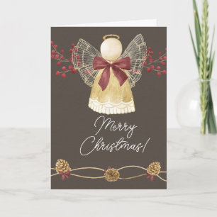 Anjo de Natal Cartão de Boas Festas