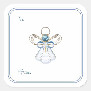 Anjo de Natal da Fé - Etiquetas para presentes nos