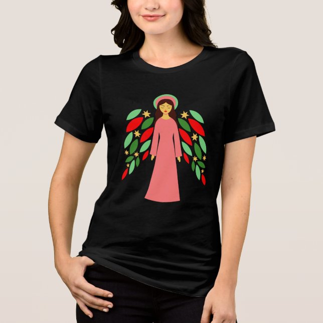Anjo de Natal Pacífico com Asas Festivas  (Frente)