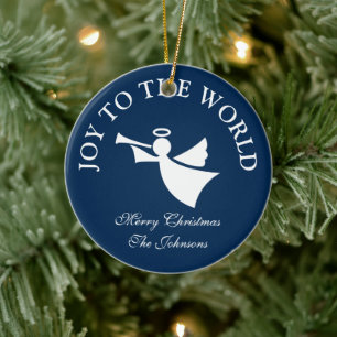 Anjo de Natal personalizado enfeite de árvore