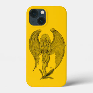 Anjo - design do preto e do amarelo