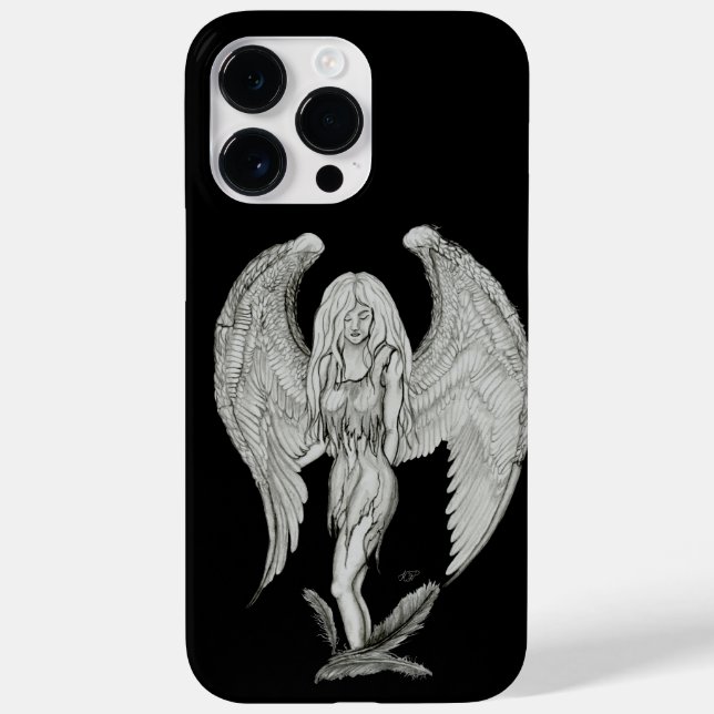 Anjo - Design preto e branco (Verso)