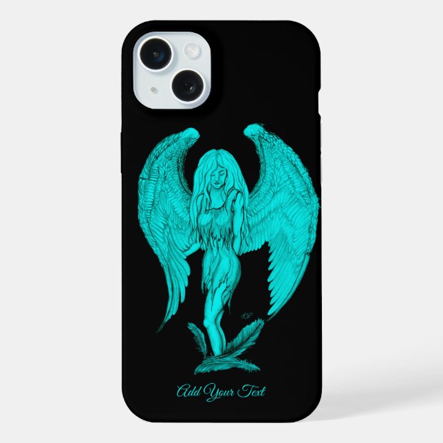 Anjo, design preto e verde (Verso)